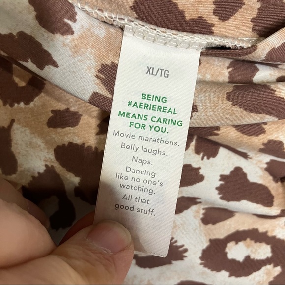 Aerie real good bikini animal print women’s size XL high waisted cheeky scoop - Picture 6 of 13